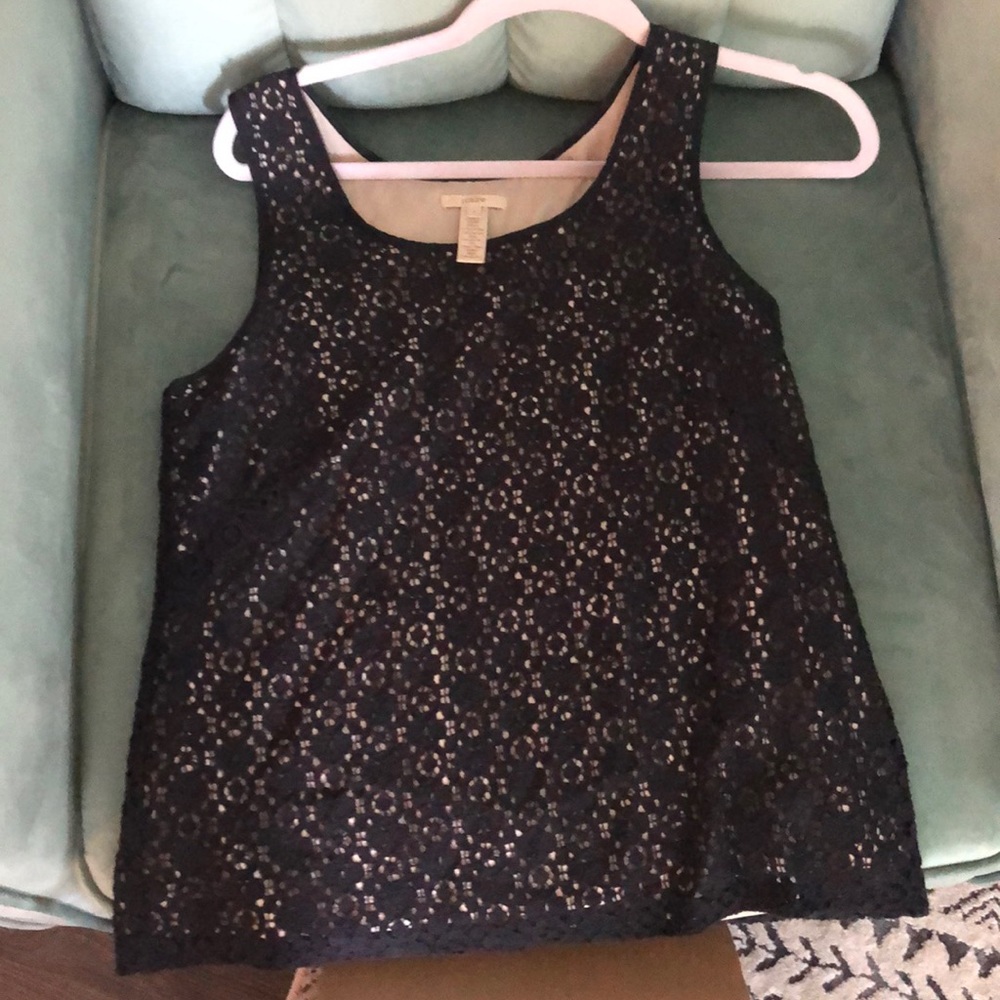 J.Crew blouse shell lace